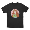 GeminiTay Floral Deer Girl Unisex T Shirt Black