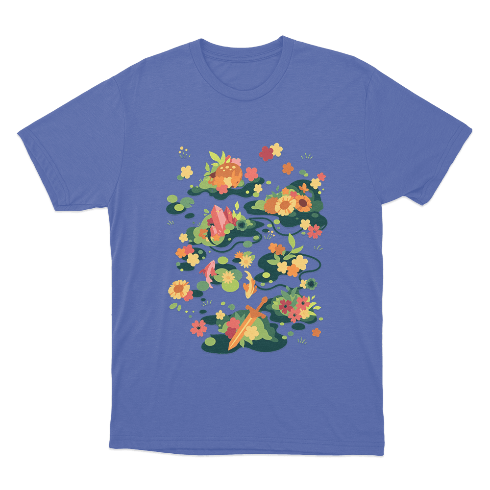 Meadow Unisex T Shirt Blue Meadow Unisex T Shirt Blue