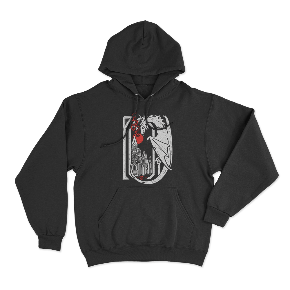 Rose Dragon Unisex Hoodie Black Rose Dragon Unisex Hoodie Black