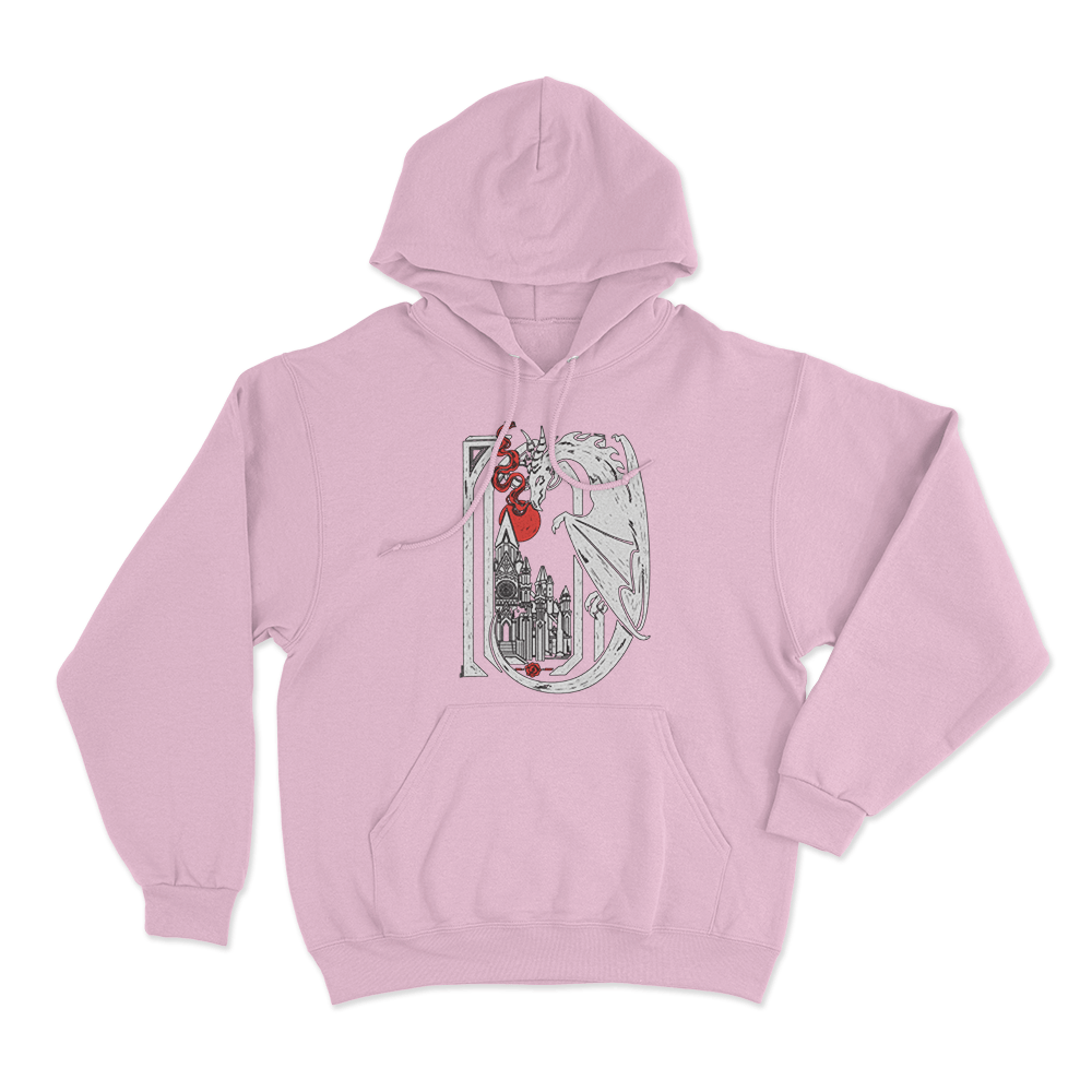 Rose Dragon Unisex Hoodie Pink Rose Dragon Unisex Hoodie Pink