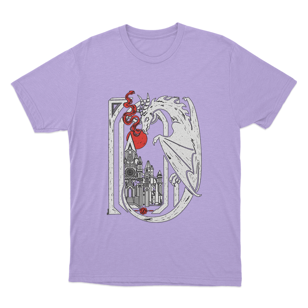 Rose Dragon Unisex T Shirt Purple Rose Dragon Unisex T Shirt Purple