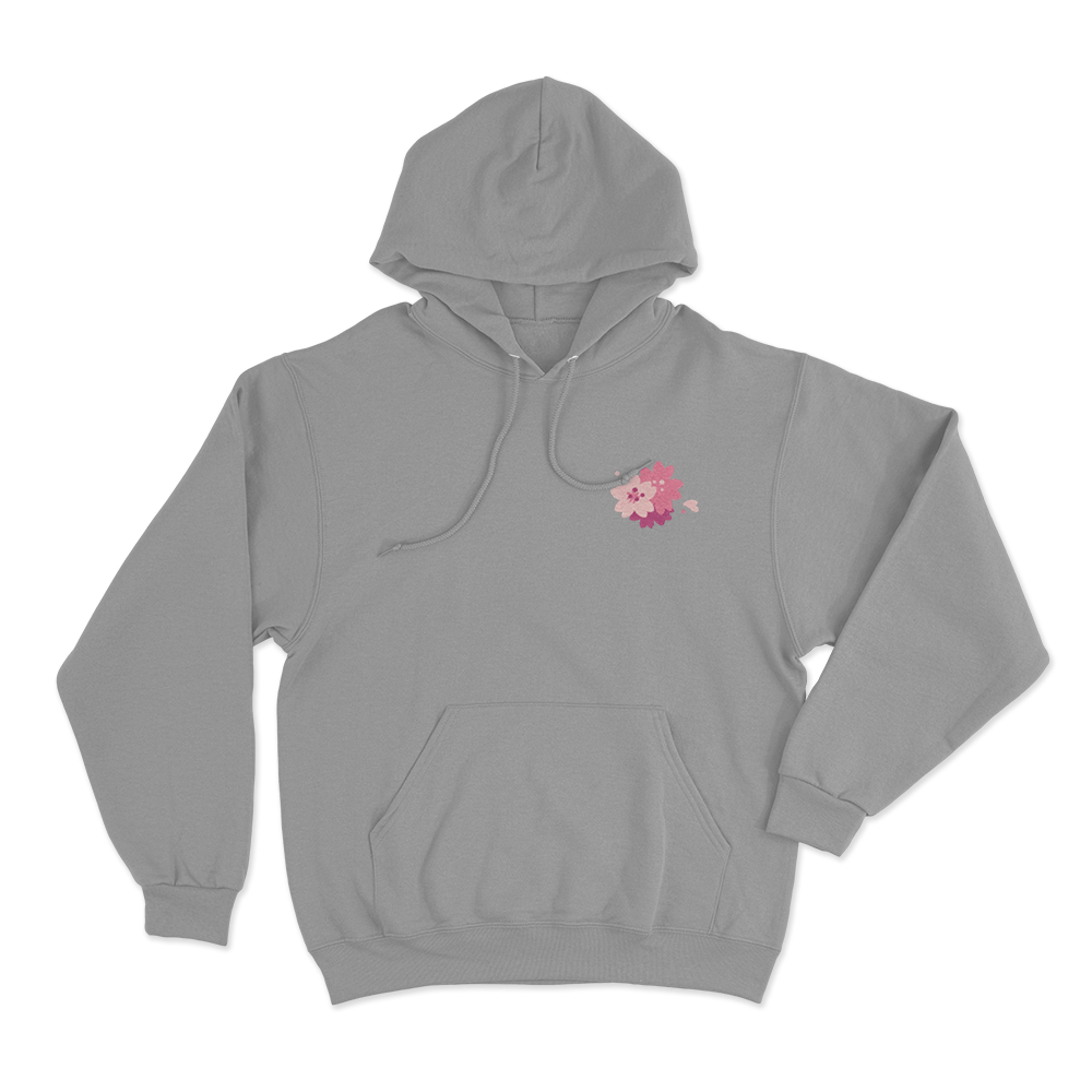 Sakura Blossom Cluster Unisex Hoodie Grey Sakura Blossom Cluster Unisex Hoodie Grey