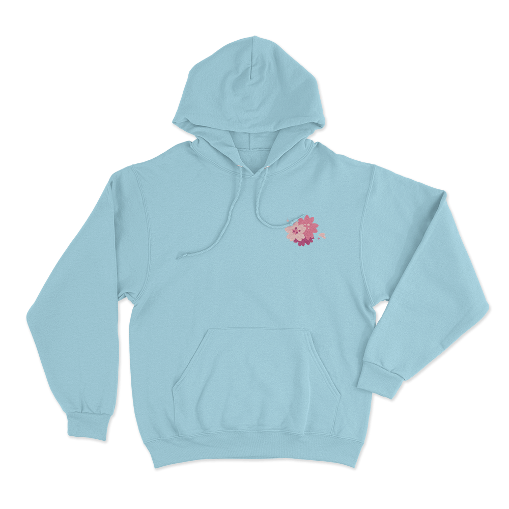 Sakura Blossom Cluster Unisex Hoodie Sky Blue Sakura Blossom Cluster Unisex Hoodie Sky Blue