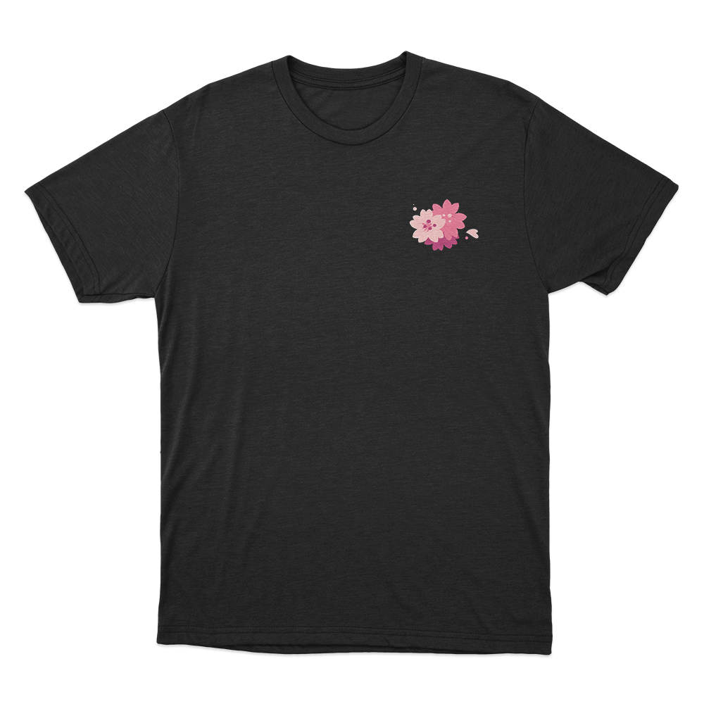 Sakura Blossom Cluster Unisex T Shirt Black Sakura Blossom Cluster Unisex T Shirt Black
