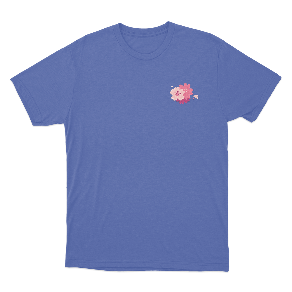Sakura Blossom Cluster Unisex T Shirt Blue Sakura Blossom Cluster Unisex T Shirt Blue