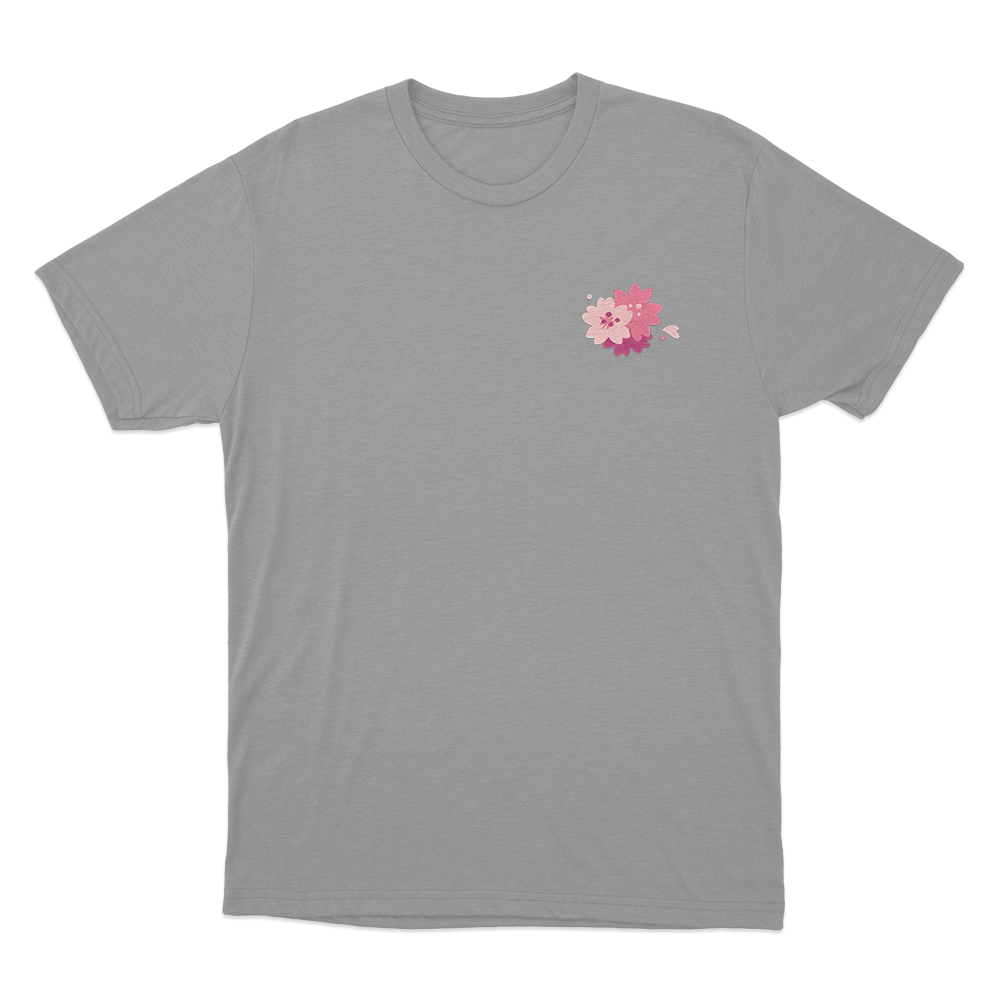 Sakura Blossom Cluster Unisex T Shirt Grey Sakura Blossom Cluster Unisex T Shirt Grey