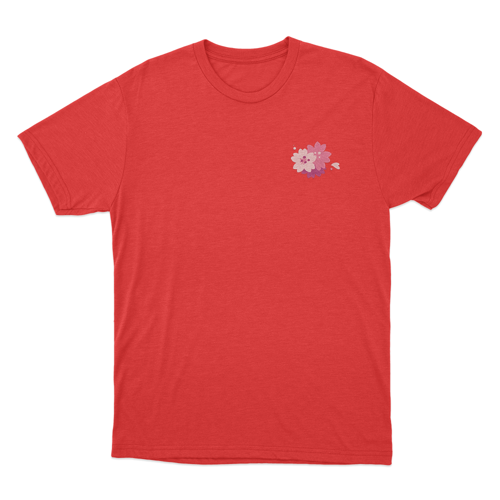 Sakura Blossom Cluster Unisex T Shirt Red Sakura Blossom Cluster Unisex T Shirt Red