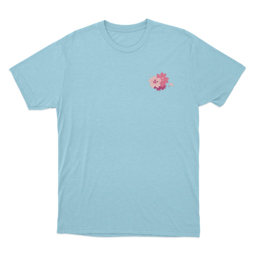 Sakura Blossom Cluster Unisex T Shirt Sky Blue Sakura Blossom Cluster Unisex T Shirt Sky Blue